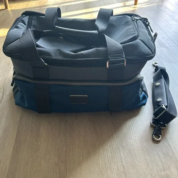 Tumi Bags Tumi Alpha Bravo Mccoy Duffle Bag Anthracite Grey Blue Poshmark